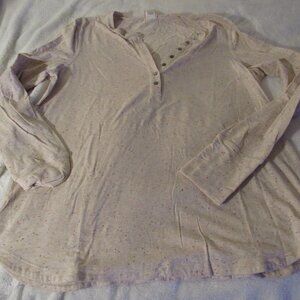 Third Love Peach Speckled Long Sleeve Top  Used  XL